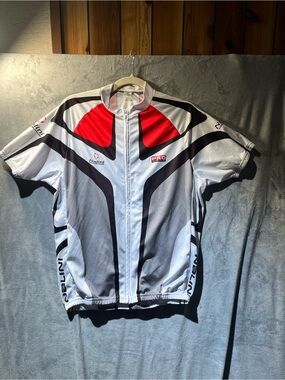 Nalini Pro Men’s Short Sleeve Cycling Jersey - White, Red, Black Sz XL Sports